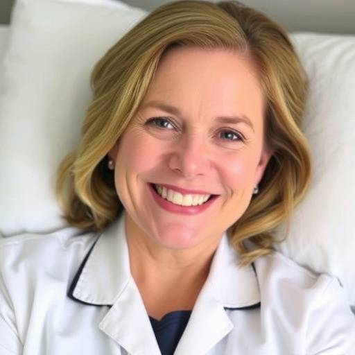 Dr. Emily Carter, a sleep specialist, smiling warmly