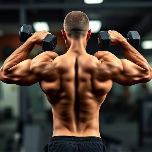 Person doing dumbbell rows
