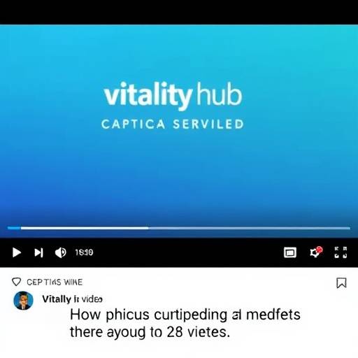 Screenshot of a Vitality Hub video player with captions enabled