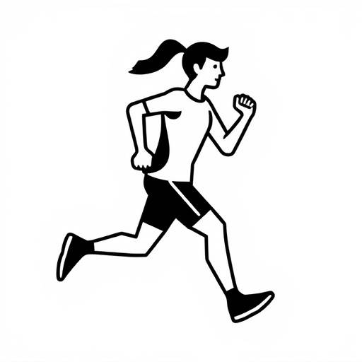 Stylized icon of a person running, representing fitness coaching.